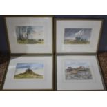 Trevor Parkin (20th century): four landscapes, watercolour on paper, all signed, one depicting