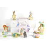 A group of Royal Albert and Beswick Peter Rabbit figures to include Benjamin Bunny, Little Pig