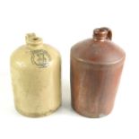 A 19th century WM Radam's Microbe Killer No12 stoneware jug together with a brown glazed example,