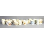 A group of fifteen Royal commemorative mugs, including Laura Knight, Burleigh Ware, Royal Doulton,
