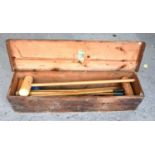 A vintage Jaques of London croquet set in the original box.