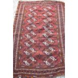 An vintage double sided Kilim rug, with geometric sylised patterns, 177cm by 114cm
