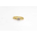 An 18ct gold and diamond solitaire ring, size k, 2.49g.