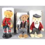 Two boxed Boyds Teddy Bears "Truman" and "Oliver" together with a Danbury Mint "Duncan, The 2015