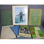 A group of vintage golfing related books to include This Game of Golf by Henry Cotton, Winning