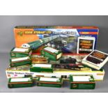 Two boxed Hornby train sets comprising of Eddie Stobart Express Rail Freight and Eddie Stobart