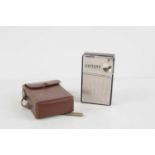 A vintage Tiffany 8 transistor radio in the original leather case.