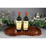 Two bottles of Chateau Malartic-Lagraviere red wine, Grand Vin de Bordeaux, 1975, shipped for
