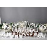 A collection of Waterford glasses in the Colleen pattern, each signed to the base, comprising six