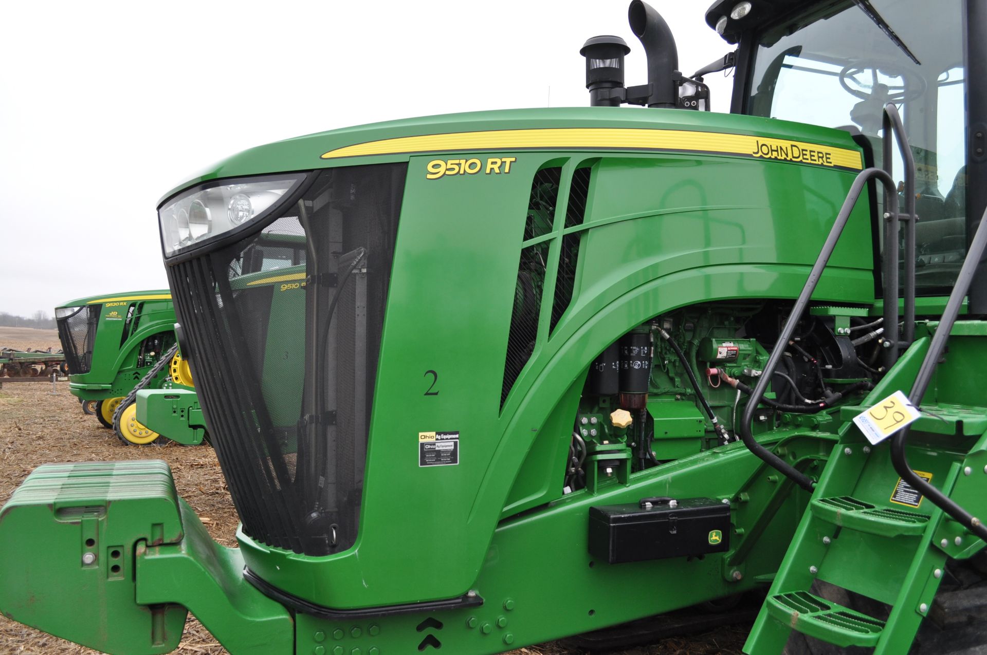 John Deere 9510RT track tractor, 36” belts, front weights, Powershift, 6 hyd remotes, 1000 PTO - Image 27 of 37