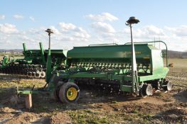 15’ John Deere 1560 No-Till grain drill, 7.5” spacing, ground drive, markers, front dolly wheel