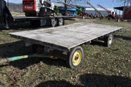 16' Flat rack hay wagon
