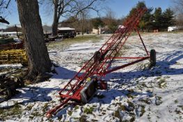 32’ TR Metal Crafters hay elevator, HST-10T, manual raise, 110 volt motor, SN 100952