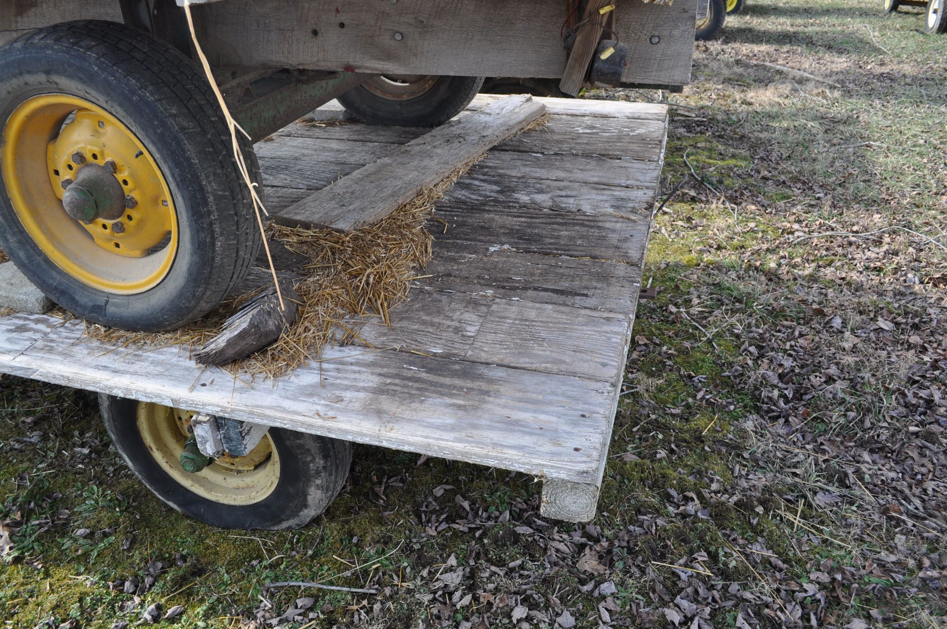 16’ flat rack hay wagon w/ wooden floor - Image 12 of 12