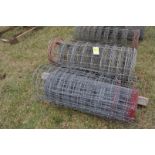 2 rolls used woven wire fence
