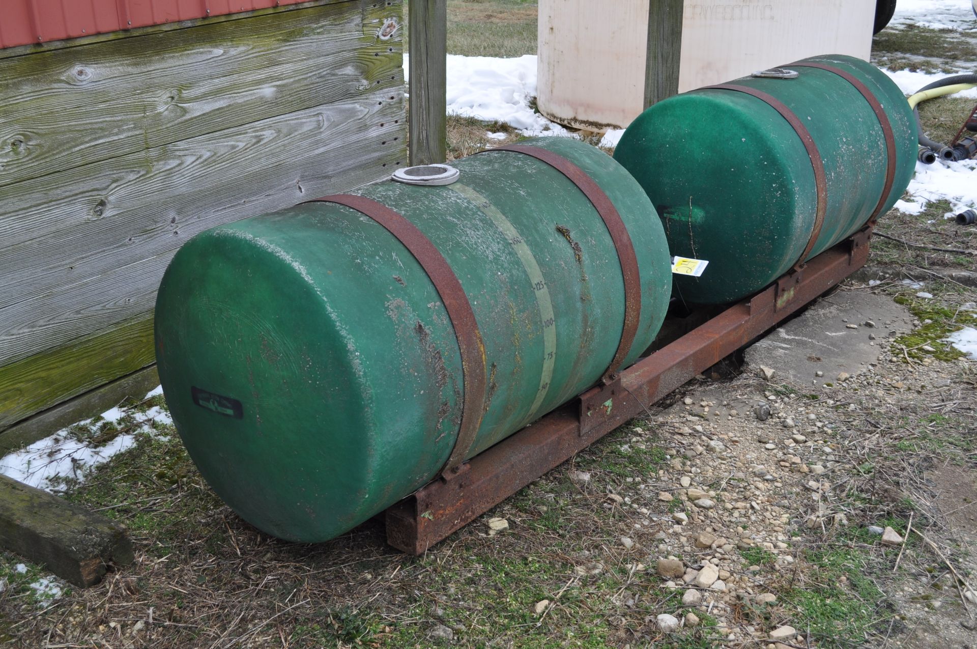 Continental saddle tanks, (2) 170 gallon tanks on frame - Image 2 of 6