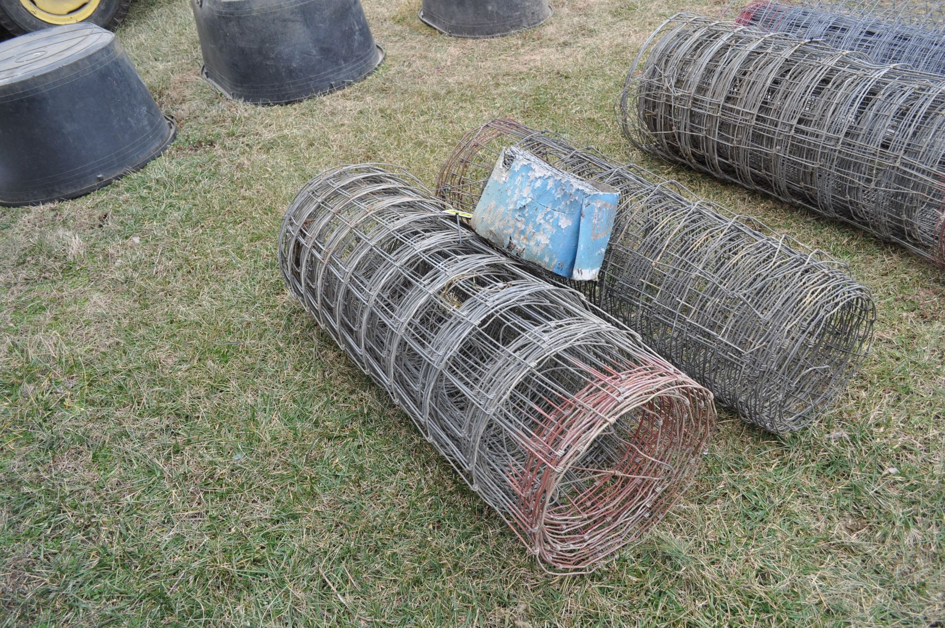 2 rolls used woven wire fence, 1 roll new barbed wire fence - Image 2 of 2
