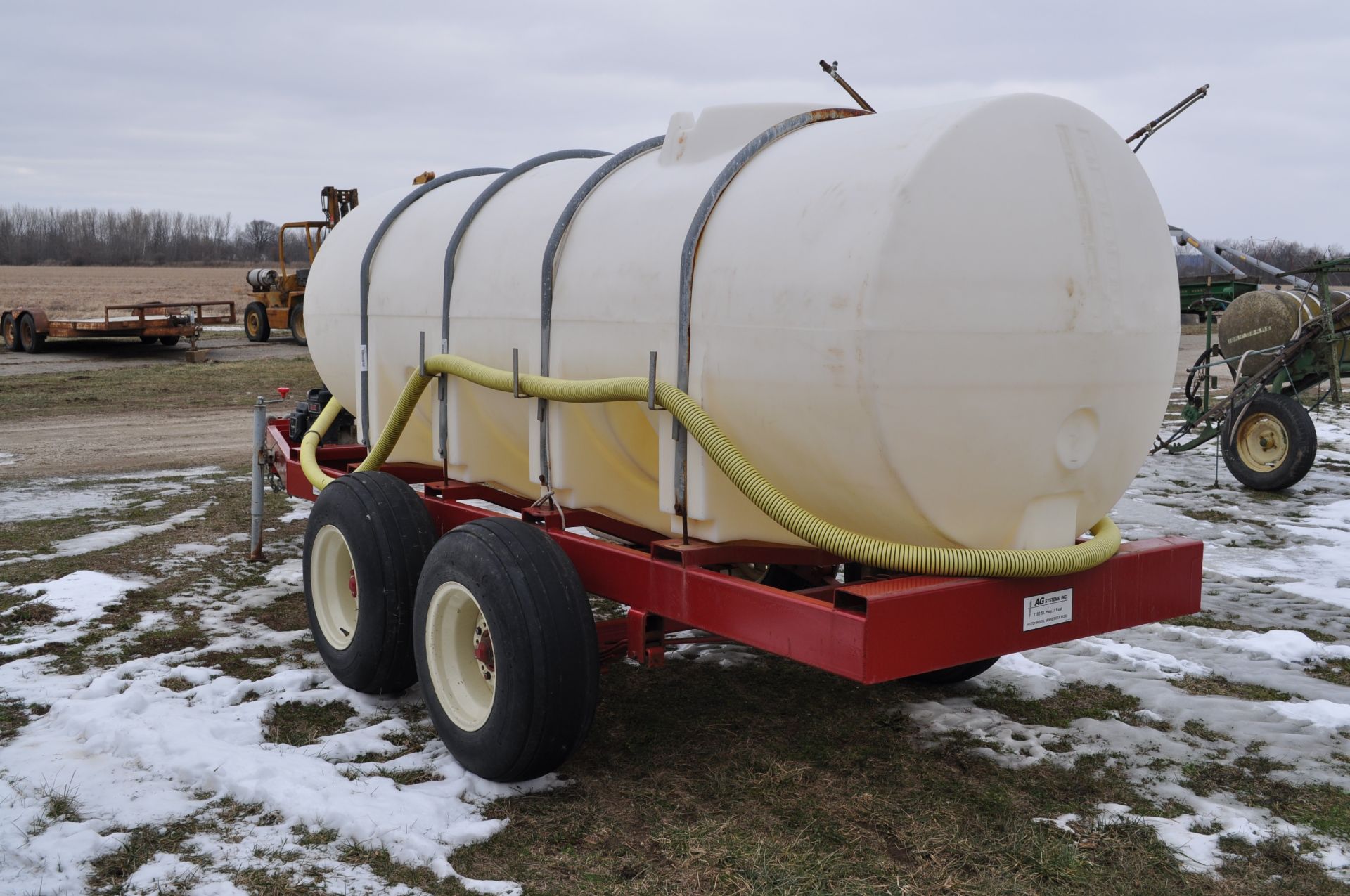 Ag Systems 1000 gal trailer, tandem axle, Briggs & Stratton 900 gas engine & 2" Banjo cast pump - Image 4 of 15