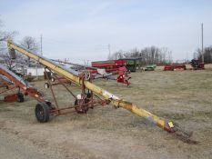 8’’x 31’ Westfield auger, top drive, Honda electric motor, manual raise and lower, SN 75509