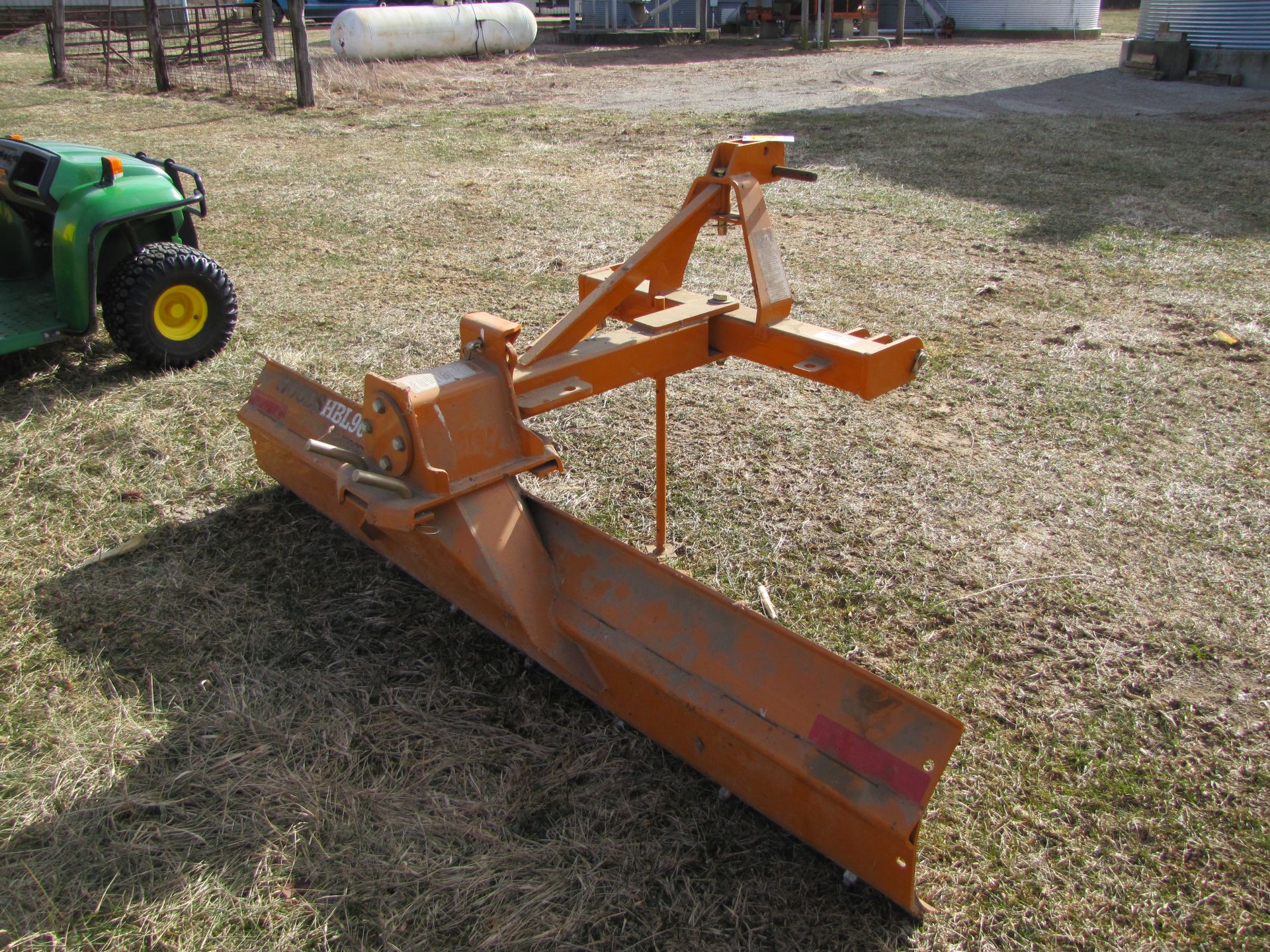 8’ Woods grader blade, HBL 96-2, adj angle, 3-pt, SN 1202813 - Image 4 of 14