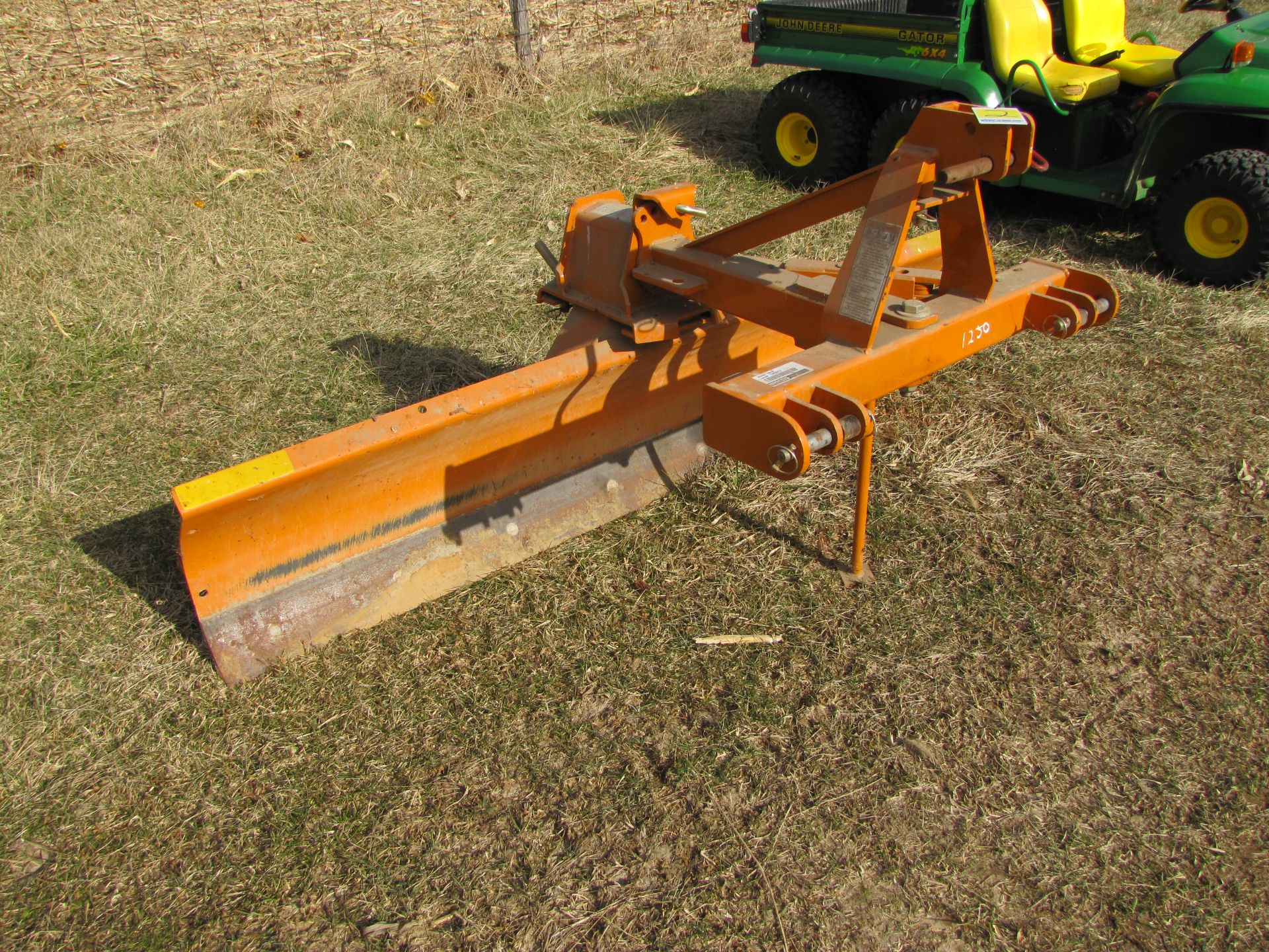 8’ Woods grader blade, HBL 96-2, adj angle, 3-pt, SN 1202813 - Image 6 of 14