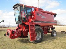 Case IH 1640 Axial-Flow combine, 2WD, 24.5-32 drive tires, 11.2-24 rear tires, chaff spreader