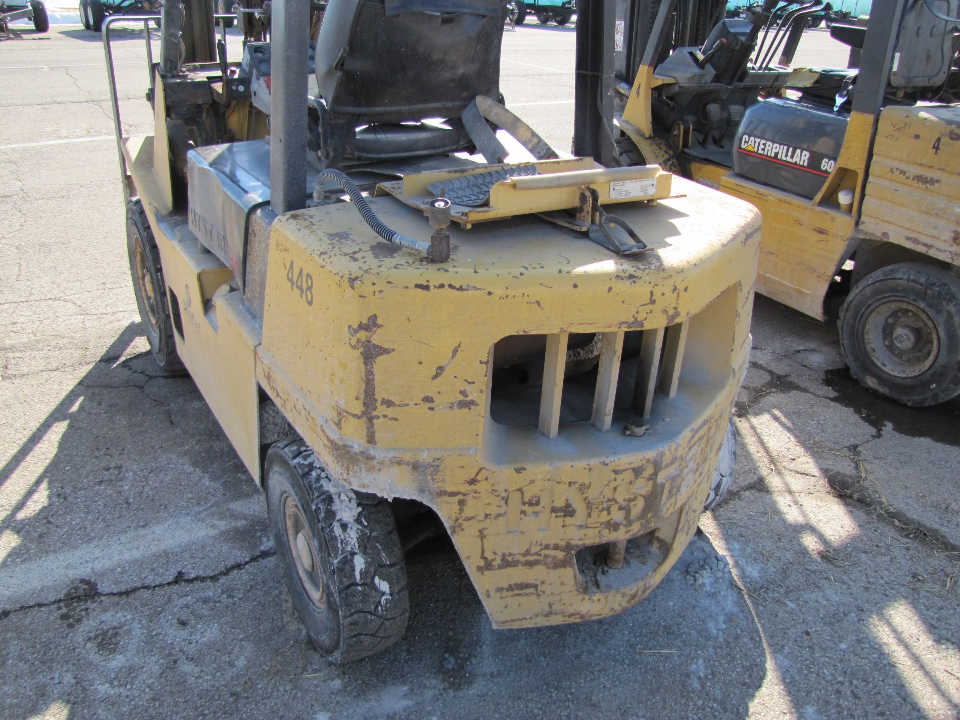 Hyster 50 forklift, 4500 lb capacity, propane, 3-stage, side shift, 7.00x12 fronts, 6.00x9 rears - Image 6 of 13