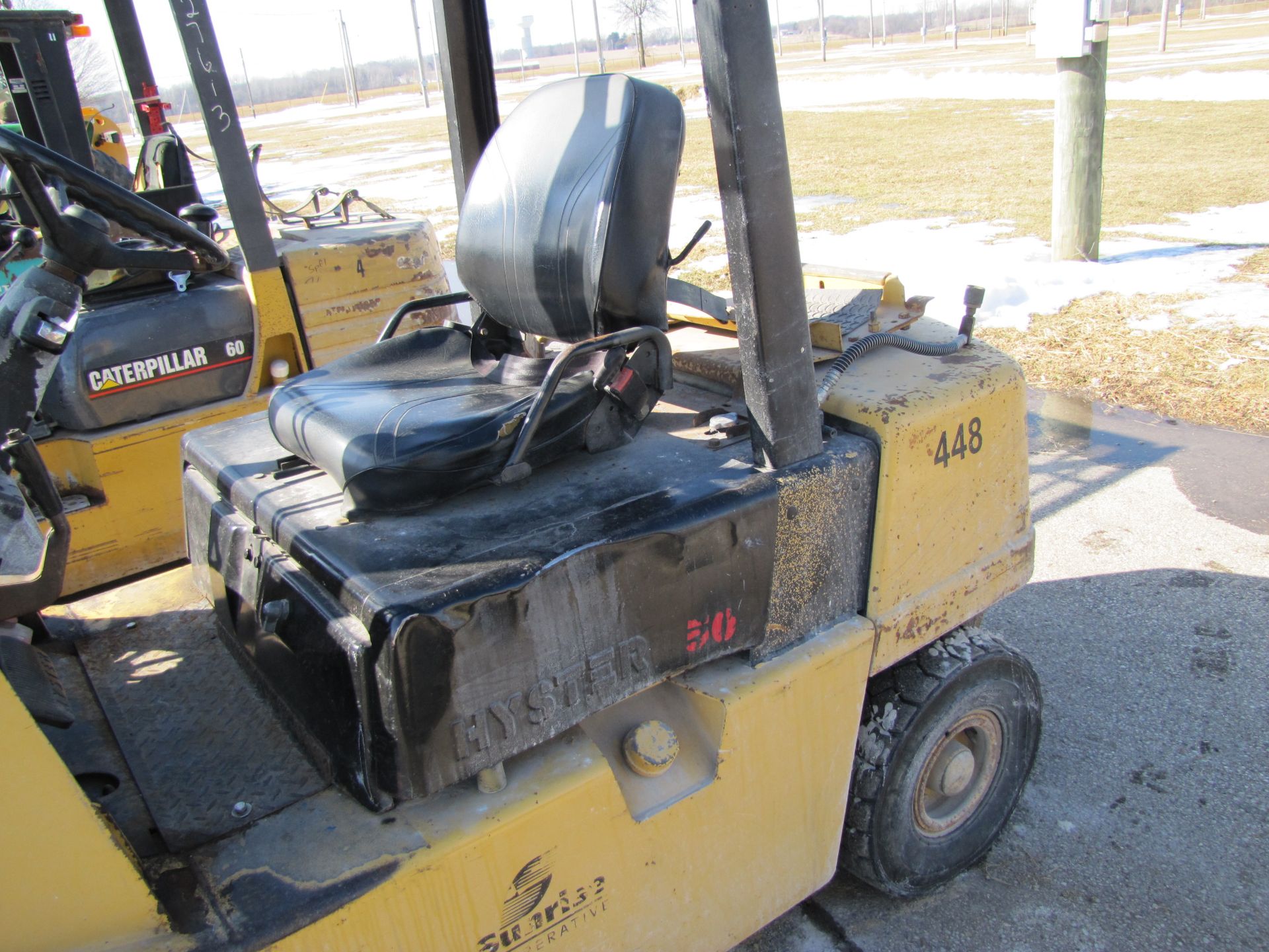 Hyster 50 forklift, 4500 lb capacity, propane, 3-stage, side shift, 7.00x12 fronts, 6.00x9 rears - Image 8 of 13