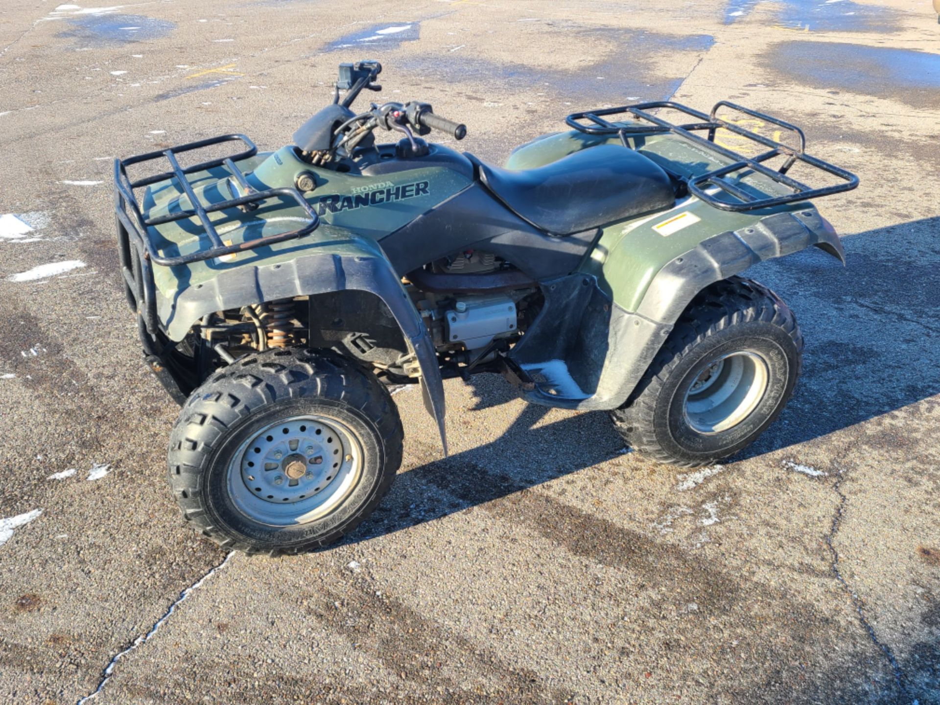 2000 Honda Rancher ATV, 2WD, electric start, front & rear racks, SN 478TE2407YA003772 - Image 10 of 10
