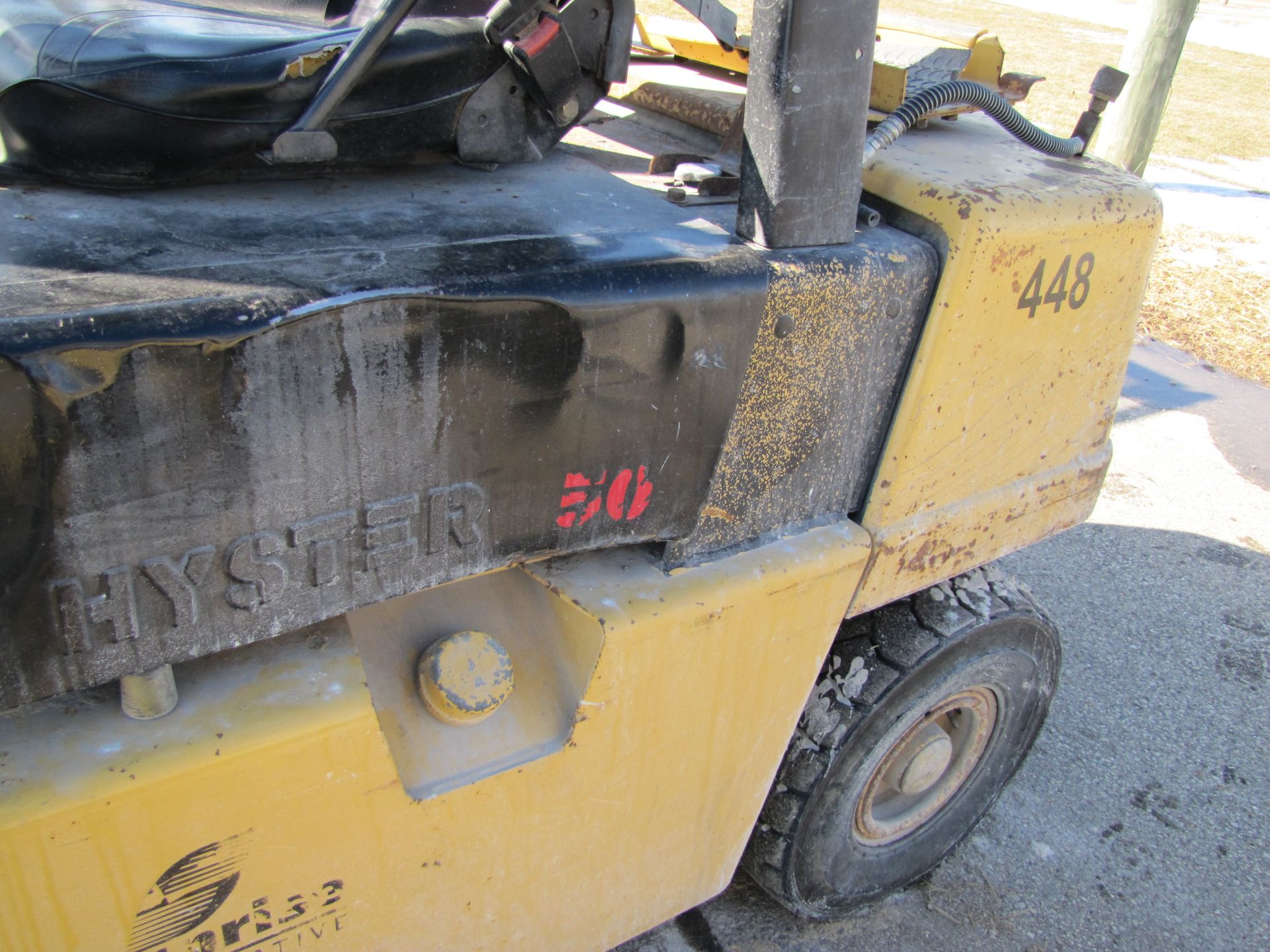 Hyster 50 forklift, 4500 lb capacity, propane, 3-stage, side shift, 7.00x12 fronts, 6.00x9 rears - Image 13 of 13