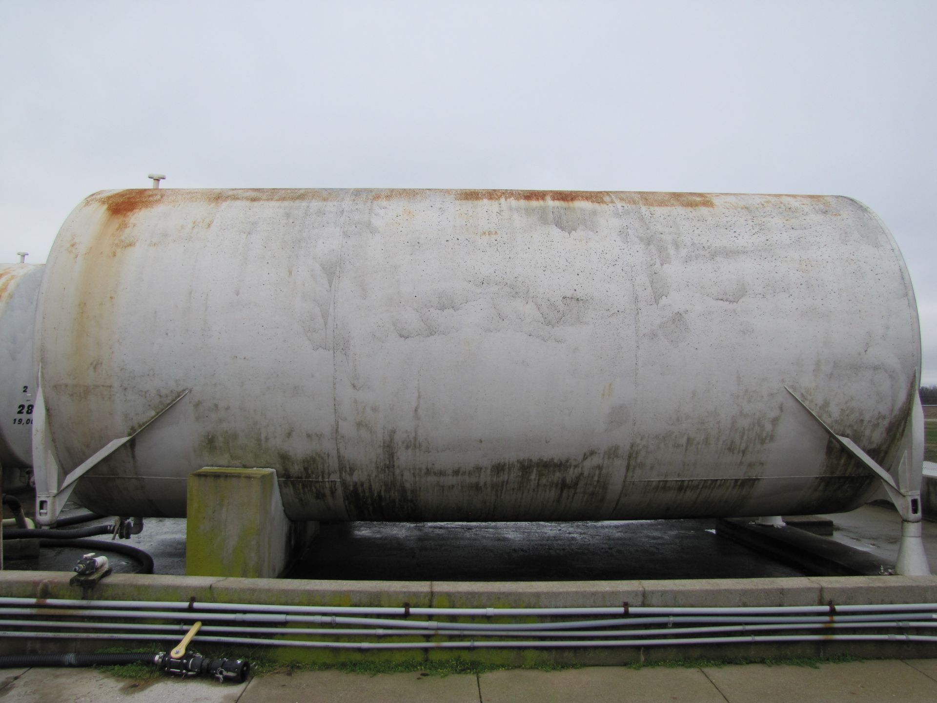Tag 799: 18,000-gal horizontal steel tank, 3” plumbing