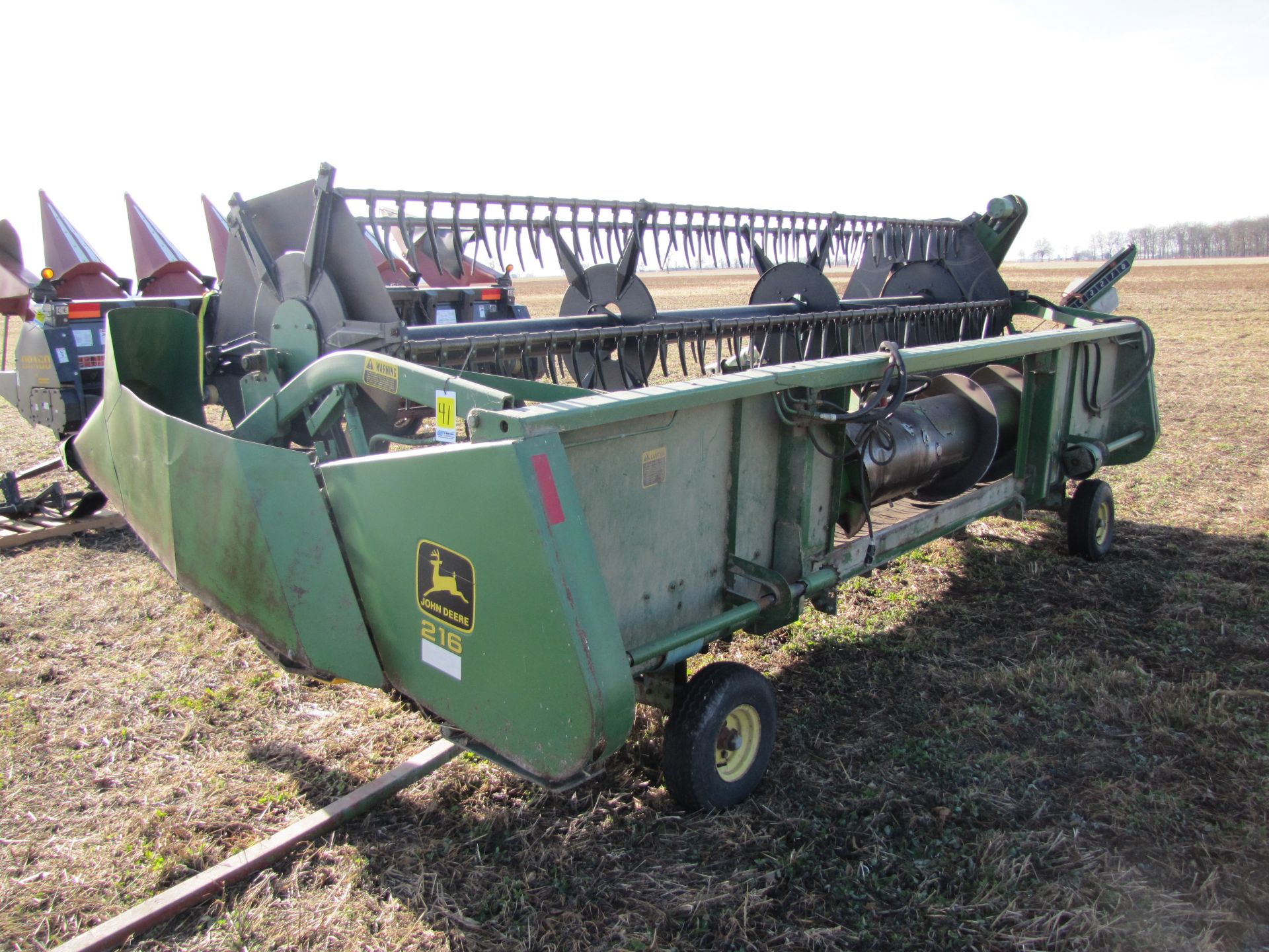 16’ John Deere 216 grain head w/ SCH cutter bar, hyd raise reel, variable speed - Image 3 of 24