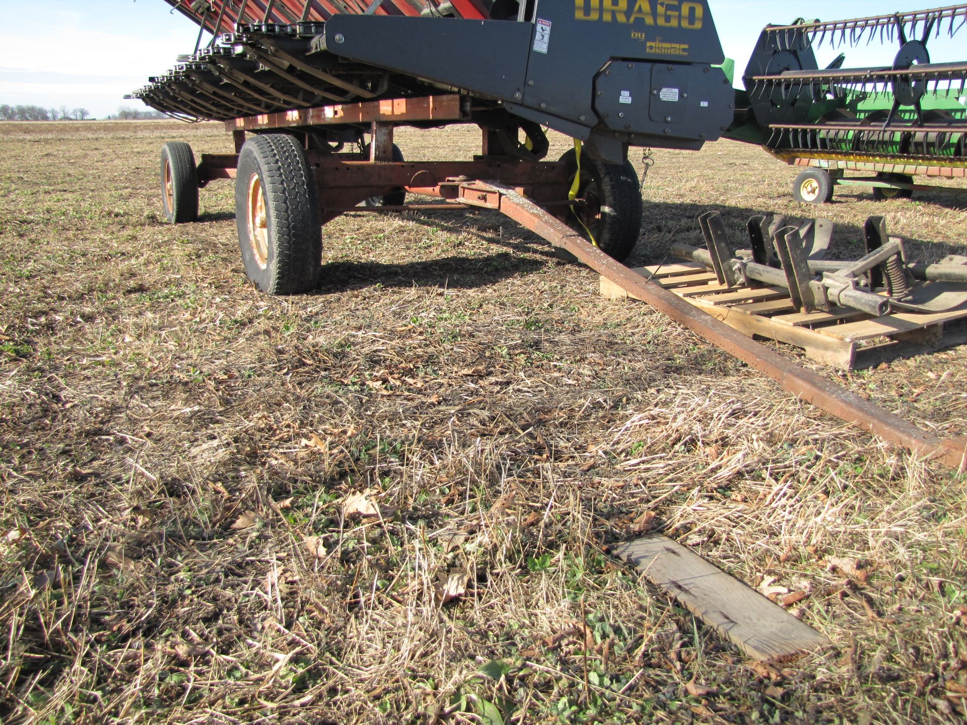 homemade header cart