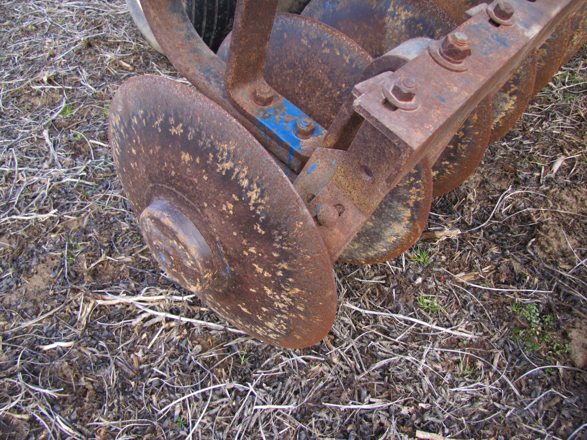 21’ Ford 242 disc, hyd fold, rock flex, 9” spacing w/ single bar harrow, same as White 271 - Image 21 of 30