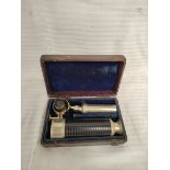 Small nickel six-draw telescope by Millard, Oxford Street, London, spirally fluted ebony sleeve,