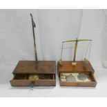 Two antique balance scales one by Degrave, Short and Fanner (incomplete), the other by Becker and