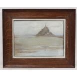 E. H. ROSE ( EDWARDIAN SCHOOL). Mont St. Michel. Pastel. 26cm x 36cm. Signed. Inscribed with title