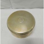 Early Victorian matched silver box and cover of circular form. Makers mark on base ABJR, London