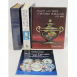 Five reference books re. porcelain:  H. Rissik Marshall, Coloured Worcester Porcelain of the First
