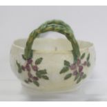 18th century Chelsea porcelain sweetmeat dish of oval form with twin rope twist handles, moulded
