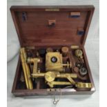 Fine brass compound microscope, by Powell and Lealand, 170 Euston Road, London, dated 1861,