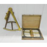 18th century octant by Gilbert Wright & Hooke London also a 19th century clitograph by Lefebvre