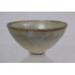 Small Chinese Song /Yuan style Jun ware bowl of flared form with creamy white and grey glazes, 10.