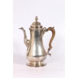 George II silver hot water pot with acorn finial, possibly by Thomas Whipham & Charles Wright,