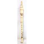 Early 19th century ivory patent flageolet (English flute) by Bainbridge & Wood, 35 Holborn Hill,