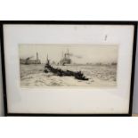 Tynemouth, a monochrome etching by William Lionel Wyllie (1851-1931), signed in pencil and inscribed