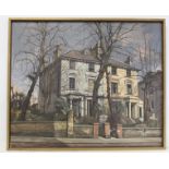 Ints Bulitis (20th Century British School). London street scene. Oil on canvas. 63cm x 76cm.