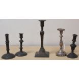 Early 19th century gun metal candlestick presented to the Ancient Honourable Lumber Troop by R. B.