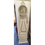 Swedish long case clock with painted dial signed A.A.S. Mora, of typical style, plain anchor
