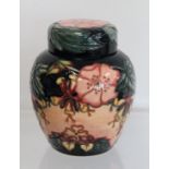 Modern Moorcroft Pottery "Oberon" pattern covered ginger jar, designed by Rachel Bishop, impressed